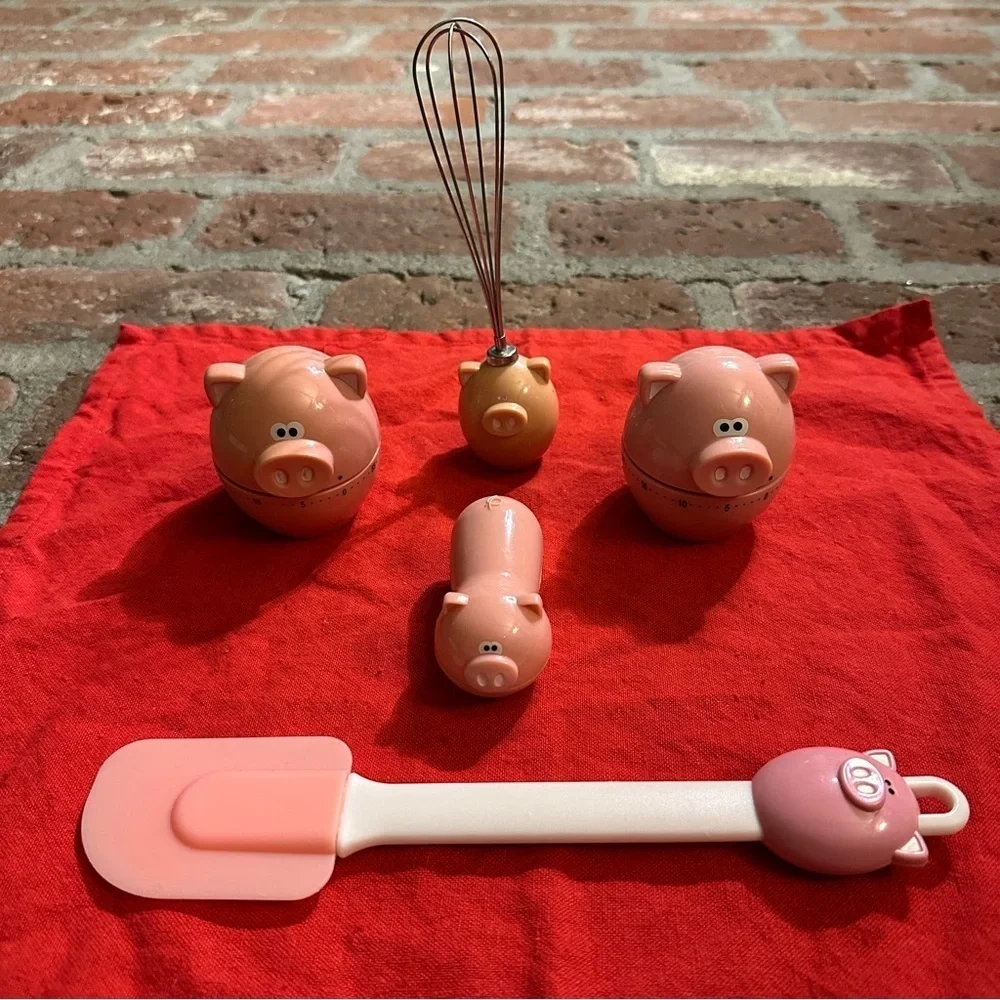 Joie Kitchen Piggy Wiggy Accessories Set Collection 5 Oink Gadget Bundle